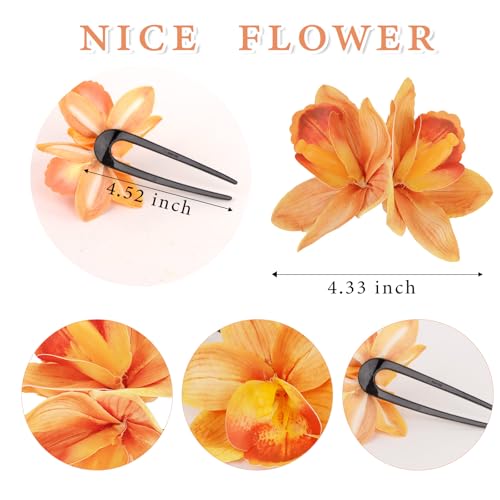 5 Pack Hawaiian Flower Hair Clips for Women Flower Hairpins Cute Beach Accessories Summer Hairpins Flowers for Hair
