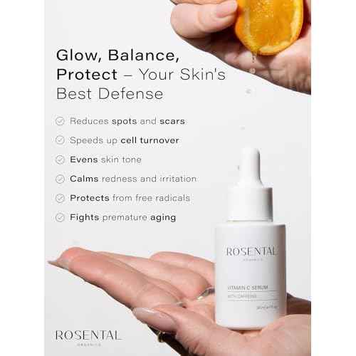 Organics Vitamin C Serum with Caffeine (30ml) ? Hydrating Face Serum for Dark Spots, Acne Scars, Wrinkles ? Brightening & Anti-Aging Facial Care ? Natural Cosmetics ? Made in Germany