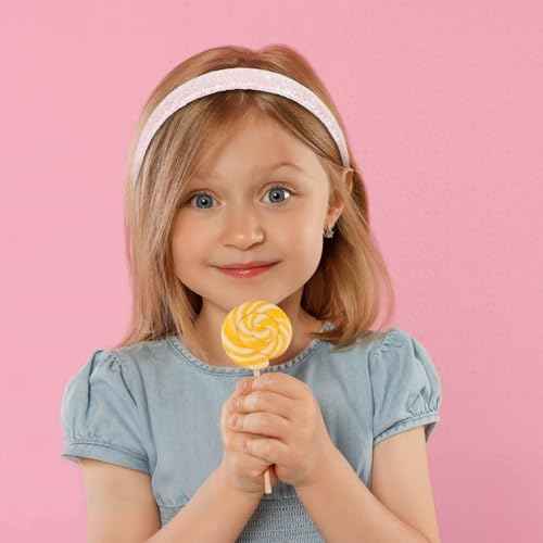 Girls Headbands, 3PCS Headbands for Girls Women Glitter Pink Blue White Headband Sparkly Sequin Headband Hair Accessories