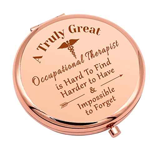 Occupational Therapist Gifts OT Gift Compact Makeup Mirror for Therapist Thank You Gift for Occupational Therapist OT Student Gifts Occupational Therapy Gifts Pocket Makeup Mirror for Women