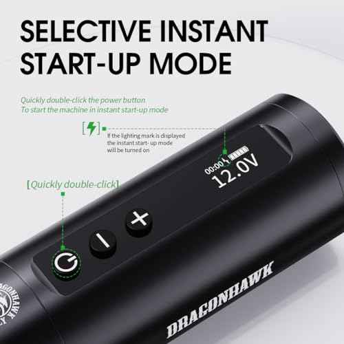 Dragonhawk Pro Wireless Tattoo Gun Kit L2 Tattoo Machine Pen 5000mAh Battery Power Supply Beginner Complete Tattoo Kit Needles Cartridges Black Inks