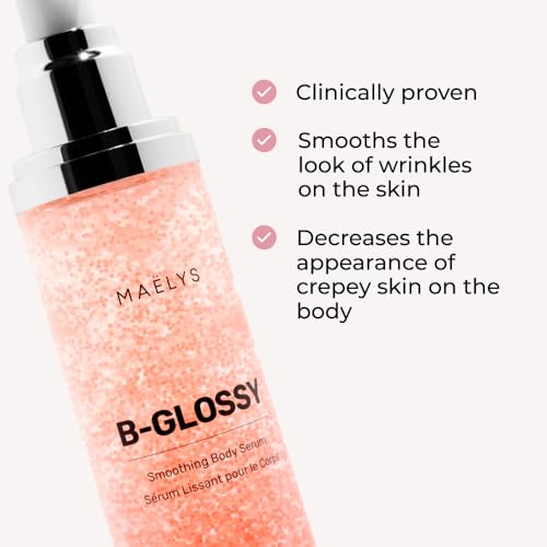 MA?LYS B-GLOSSY Smoothing Body Serum - Anti-Aging Hyaluronic Acid Serum for Body Wrinkles - Hydrating Serums with Peptides & Shea Butter To Smooth The Appearance Of Wrinkles
