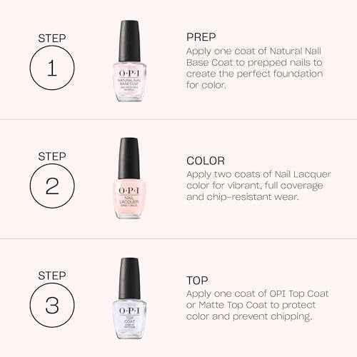 OPI Nail Lacquer Nail Polish | Opaque Dark Nude Cr?me Chip Resistant Nail Polish | Fast Drying, Streak Free