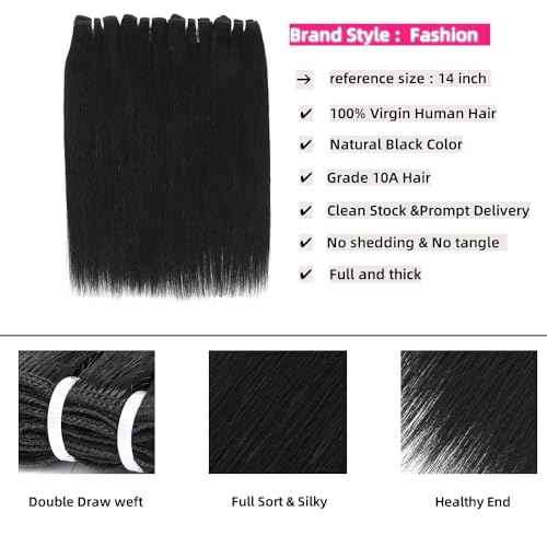 10 inch 12 inch short hair bundles 10A Brazilian Straight Virgin Hair 4 Bundles Straight Hair 100% Unprocessed Straight Human Hair
