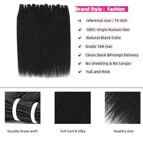 10 inch 12 inch with 12 inch closure Short Human Hair Bundles Natural Color 4 Bundles With Closure 10A Brazilian Virgin Hair 100% Unprocessed Straight Human Hair Bundles