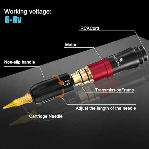 Tattoo Kit for Beginners Tattoo Gun Kit, Rotary Tattoo Pen Kit, Complete Tattoo Machine kit-Pro Tattoo Cartridge Needles Transfer Papers for Tattoo Supplies (Coal Black)