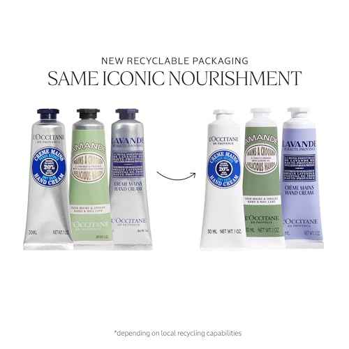 L'OCCITANE Hand Cream Classics, 3-Piece Set: Moisturizing Hand Creams, Iconic Scents, Vegan, All Skin Types, Perfect Gift, Made in France