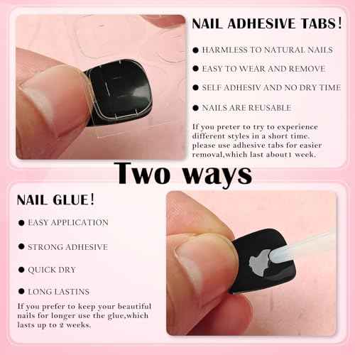 LoveOurHome 288pc XS Coffin Press on Nails Short Fake Nails with Glue Tabs, Berry Red Glue on Nails Press on Nails Women Acrylic Nails XS Coffin Fake Nails Short False Nails Girls Kids Fingernails