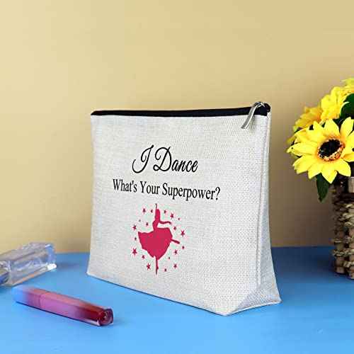 Dance Lover Makeup Bag Dancer Gifts Dance Teacher Appreciation Gifts Dance Teams Gifts Cosmetic Bag for Women Dance Recital Gift for Girls Birthday Christmas Gift for Dancer Daughter Friend Dance Mom