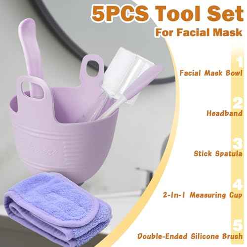 Jelly Mask Set, Hyalorunic Acid Jelly Masks For Facials Professional,Vitamins C Jelly Face Mask, Facial Mask Mixing Bowl Set, Headband, Birthday Gifts Set for Women,Christmas Thanksgiving Gift Set.