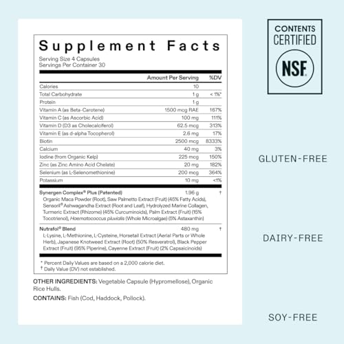 Nutrafol Women's Balance Hair Growth Supplements, for Ages 45+, Clinically Proven for Visibly Thicker Hair and Scalp Coverage, Dermatologist Recommended - 2 Month Supply, 2 Refill Pouches