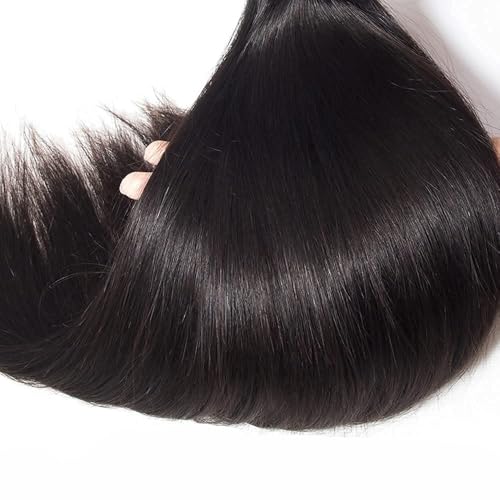 Human Hair Bundles 20 22 24 Inch Straight Bundles Human Hair Natural Color Human Hair Bundles Double Weft Extension 300g