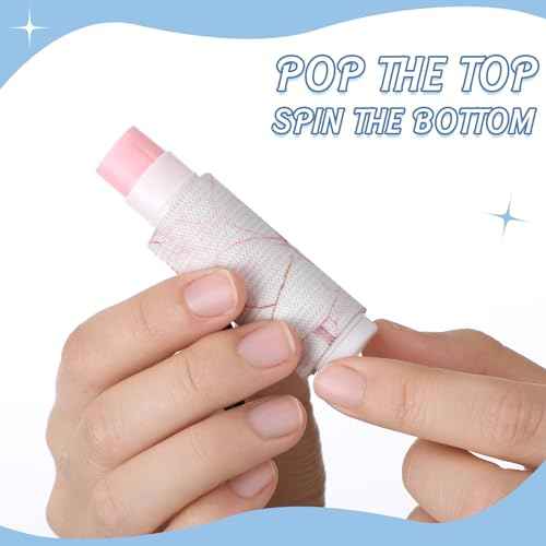 Sureio 10 Pack Lip Balm Holder Keychain Compact Clip On lipstick Lip Gloss Holder Keychain Elastic lipstick Sleeve Clip(Marble Style)