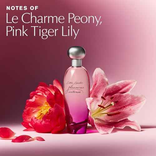 Est?e Lauder Pleasures Intense Eau de Parfum Spray with Notes of Peony, Pink Tiger Lily & Jasmine | Perfumes for Women, 3.4 Fl Oz