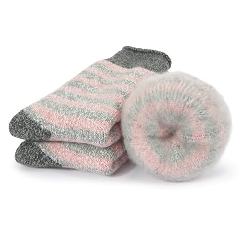 BomKinta Women Thermal Socks - Thick Boot Sock Warm Winter Crew Socks - Cozy Soft Christmas Socks Size 5-10