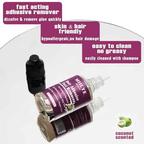 Clear Wig Bond Glue 1oz/30ml With Band, Caps |Swimming Allowed| Waterproof for Front Lace, Extremely Strong Hold, Install Kits (1oz Glue+1oz Remover)