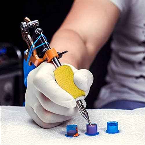 VideoPUP Tattoo Grip Cover Wrap,21PCS Disposable Cohesive Tattoo Grip Cover Elastic Bandage Handle Grip Tube for Tattoo Machine Tattoo Grip Accessories(Yellow)