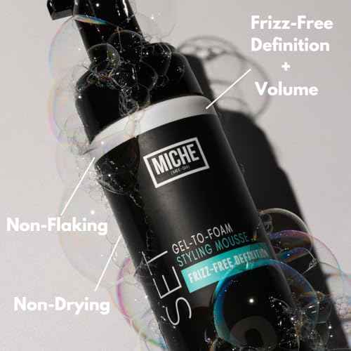 Miche Beauty Set Gel to Foam Mousse - Lightweight Styling Foam for All Hair Types, Long-Lasting Hold & Definition, Flexibility & Frizz Control, 7.5 fl oz