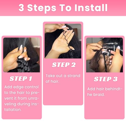 WOWANGEL Human Braiding Hair For Boho Braids 100g,100% Unprocessed Brazilian Virgin Hair, 12A Deep Wave Knotless Bohemian Bundles, Curly Hair Extensions,2 Bundles,Natural Black(1B),24 Inch