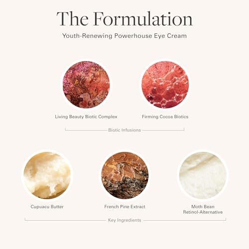 Amala Youth-Renewing Powerhouse Eye Cream - Anti-Aging Cream that Targets Dark Circles, Puffiness and Under Eye Bags with French Pine Extract, Moth Bean Retinol-Alternative and Cupuacu Butter (15ml)