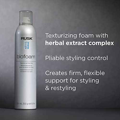 RUSK Designer Collection Blofoam Extreme Texture and Root Lifter, Spray-On Texturizing Foam, 8.8 oz