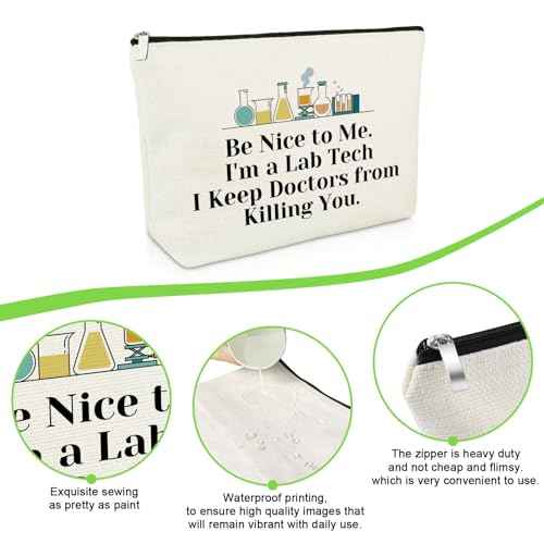 Lab Tech Gift Funny Lab Gifts Makeup Bag Lab Week Gifts Lab Employee Appreciation Gifts Lab Assistant Gifts Laboratory Technician Gifts Cosmetic Bag Birthday Gift Medical Lab Scientist Gifts