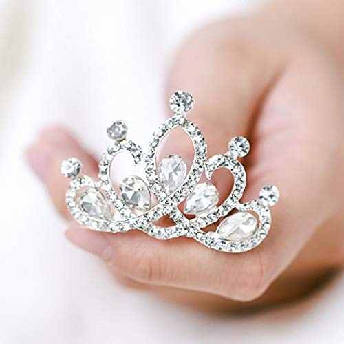 JAKAWIN Rhinestone Little Tiara Crystal Hair Comb Birthday Gift Hair Accessories