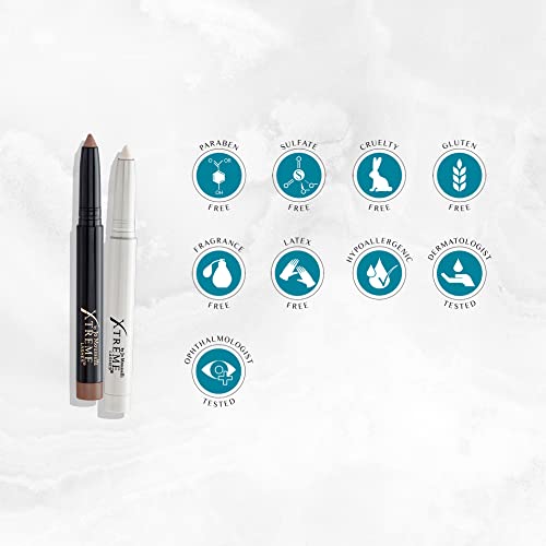 Xtreme Lashes Glideshadow Long Lasting Eyeshadow Stick Quad Collection, Lightweight Cream to Powder Makeup, No Fallout, Lash Extension Safe