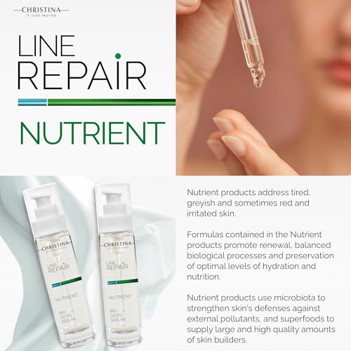Cristina Nutrient Bio Satin Face Serum - 30 ml - Squalane, Vitamin A and Vitamin C Serum for Face for Even, Radiant Glow and Firmer Complexion - For Dry, Normal and Sensitive Skin