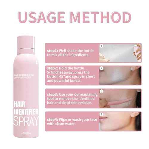 Hair Identifier Spray for Face Shaving£¬face hair identifier spray£¬Moisturizing And Skin Care Set Spray£¬suitable for all skin types (1 set)