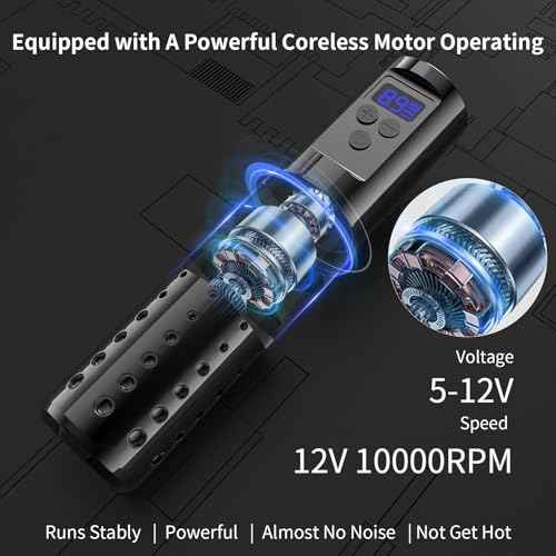 Tattoo Gun Kit - Wireless Tattoo Pen Machine 2.7-4.5MM Strokes Length,Rotary Tattoo Machines with 1300mAh Tattoo Power Supply, Tattoo Kit Supplies for Beginners and Professionals Complete Set