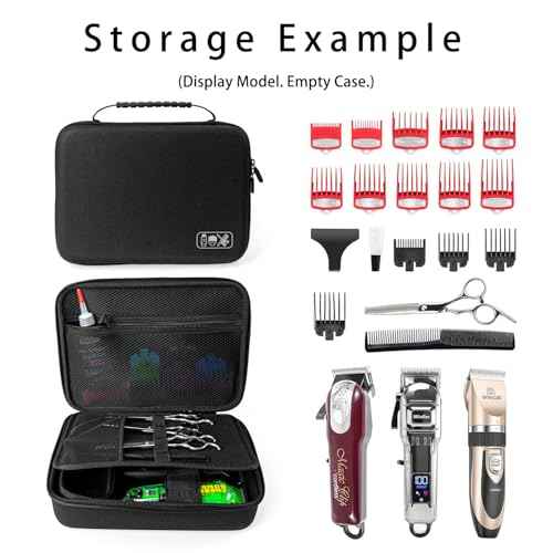 Hard Travel Case for Hair Clippers, Hair Cutting Barber Supplies Holder, Trimmer Organizer Storage Bag for Hatteker/Oneisal/Wahl 5Star/Andis Men Razor Guard Grooming Kits