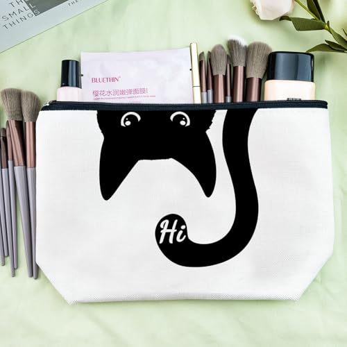 Cat Lover Gifts Black Cats Themed Gift for Lovers Make up Coin Travel Cosmetic Purse Toiletry Bag for Women Cute Small Zipper Pouch for Teens