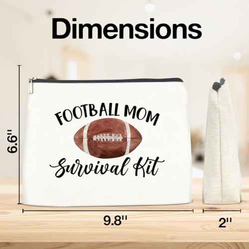 Football Player Mom Gift Football Lover Makeup Bag Gift for Football Player, Thank You Gifts for Football Mom Cosmetic Bag