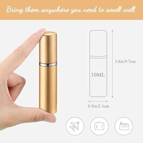 Zonon 56 Pieces Refillable Perfume Atomizer Mini Refillable Spray Perfume Bottle Portable with 56 Pieces Refill Pump Dispenser Pump Transfer Tool for Outgoing(Colorful,10ml)