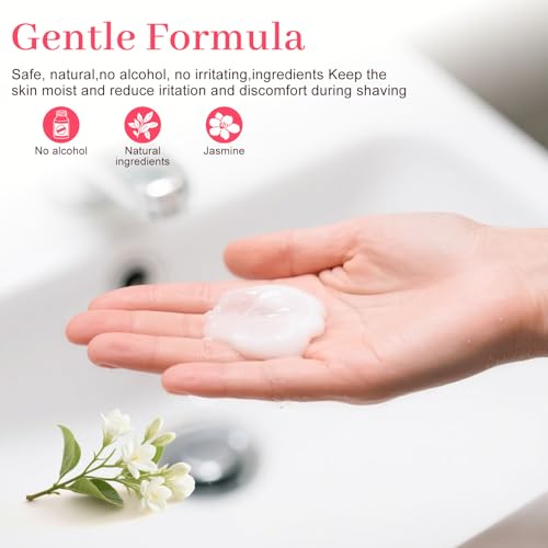 Womens Shaving Cream Bulk Travel,0.53oz Shave Gel for Women,Care Dry Skin Womens Shave Gel for Travel Guests (Jasmine,Pack of 200)