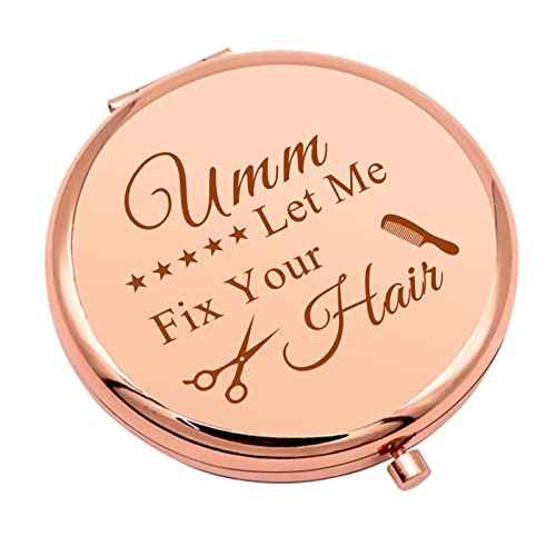 Hair Stylist Gifts Thank You Gifts Compact Makeup Mirror for Salon Hair Dresser Hairdresser Gift for Women Barber Gifts for Women Appreciation Gifts Folding Makeup Mirror Cosmetology Graduation Gifts