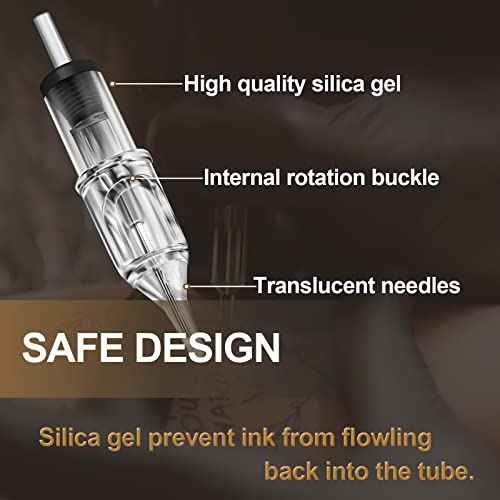 Tattoo Cartridges Needles - 60pcs Assorted Disposable Tattoo Needles Cartridge Round Liner Shader Magnum 3RL 5RL 7RS 9RS 7M1 9M1 Mixed 0.35mm for Tattoo Artists