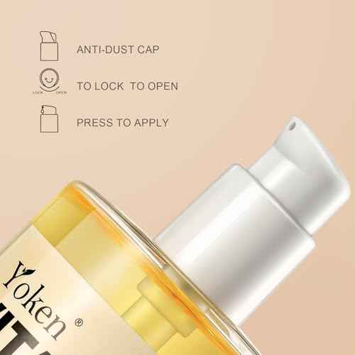 Vitamin E Oil 8 Fl Oz Organic Vitamin E oil for Skin Vitamine oils for Scars Hair,Face,Nail,Scalp Perfect Bath and Body Oil Cold Pressed Hexane Free Non-GMO Gluten Free Formula