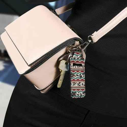SEANATIVE 5 Pcs Lipstick Keychain Holder Lip Balm Holder Keychain Clip on Sleeve Chapstick Lip Gloss Holder Travel for Women