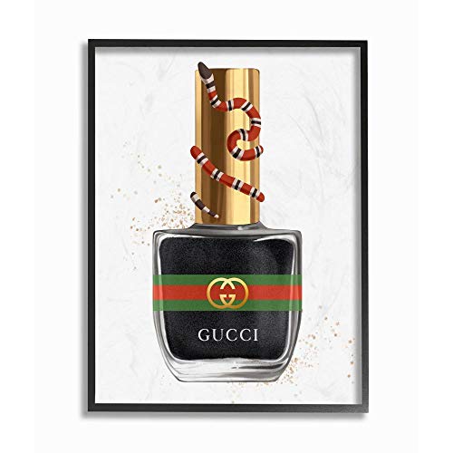 Stupell Industries Makeup Black Nail Polish Fashion Design Framed Wall Art, Multi-Color
