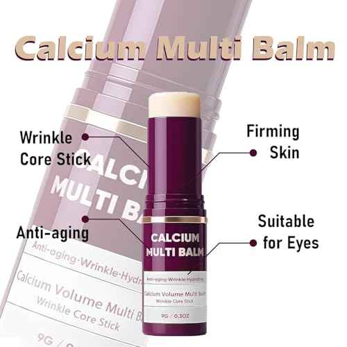 2pcs Cemenrete Calcium Multi Balm, Calcium Volume Multi Balm, Wrinkle Core Stick, Korean Collagen Moisturing Stick, Anti-aging, Hydrating, Firming Skin, Suitable for Eyes, Neck, Face