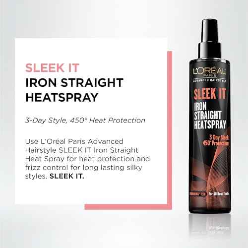 L'Or?al Paris Advanced Hairstyle Sleek It Iron Straight Heat Spray, 5.7 Ounce