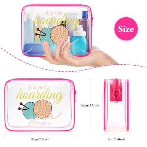 Crocheting Gifts for Women Makeup Bag Crocheting Lover Gift for Her Mom Knitter Gifts Knitting Lover Gift for Grandma Friends Cosmetic Bag Christmas Birthday Crochet Gifts for Crocheters Travel Bag