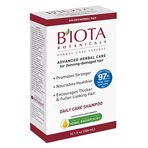B'IOTA Botanicals Herbal Care Experts Daily Care Shampoo For Normal/Dry Thinning Hair 10.1 oz ( Pack of 3)