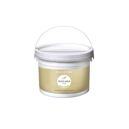 BODIPURE Silky Milk Mud Mask for Body ? Rich in Essential Milk Proteins, and Vitamins ? Spa Quality Mud Treatment Moisturizing, and Re-hydrating Dry Skin, 64 Ounce
