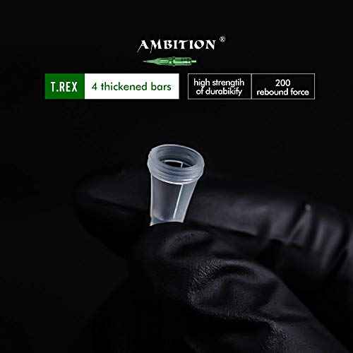Ambition TREX Cartridges #10 Bugpin 15RM Disposable Tattoo Needles 15 Curved Magnum Medium Taper 1015RM 20Pcs for Rotary Tattoo Machine Supply