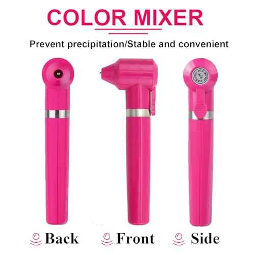 Tattoo Ink Mixer Machine with 100Pcs Sticks - Pigment Stirrer for Fast Color Mixing Make-up Eyebrow Microblading Equipemnt Tattoo Kit Supplies, Pink