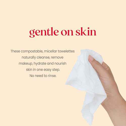 Burt¡¯s Bees Micellar Rose Water Facial Towelettes, 100% Plant Based Cloth; 99% Natural Origin; Remove Makeup, Cleanse, Hydrate; No Greasy, Oily Residue; All Skin Types (Pack May Vary)