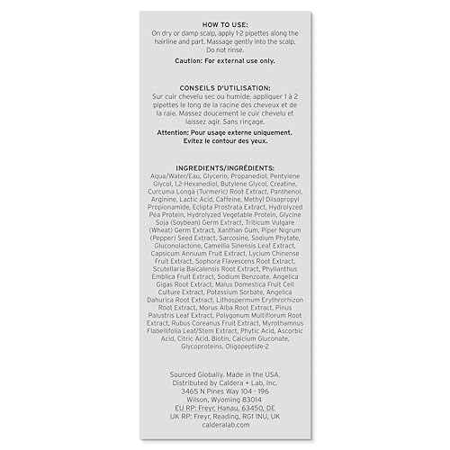 Caldera + Lab The Hair Serum | Men¡¯s Thickening Serum for Thinning & Receding Hair, Supports Fuller & Stronger-Looking Hair, Dermatologically Tested - All Hair Types